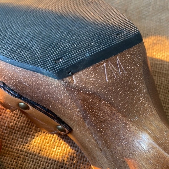 Michael Kors, brown slides, wooden retro vintage Y2K Rare Size 7 - Picture 8 of 16